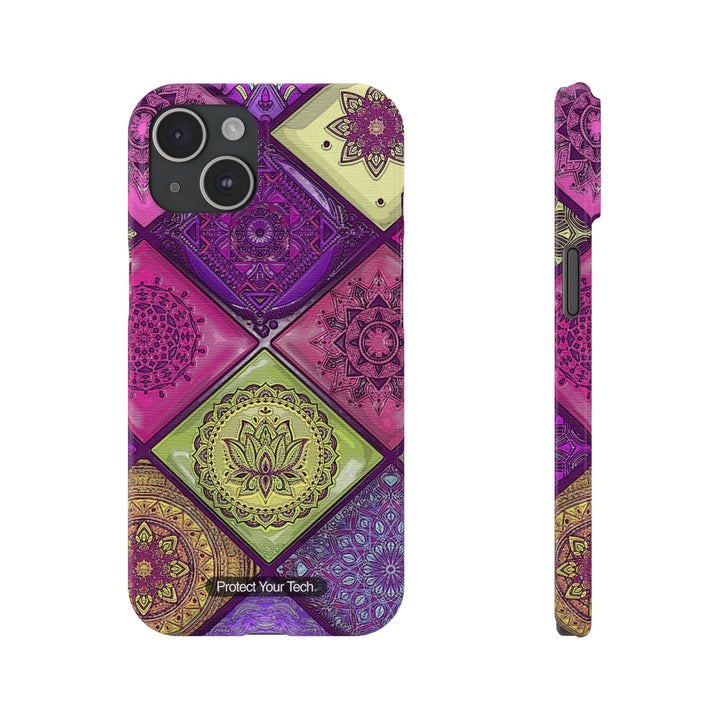 Mandala Grid Slim iPhone Case