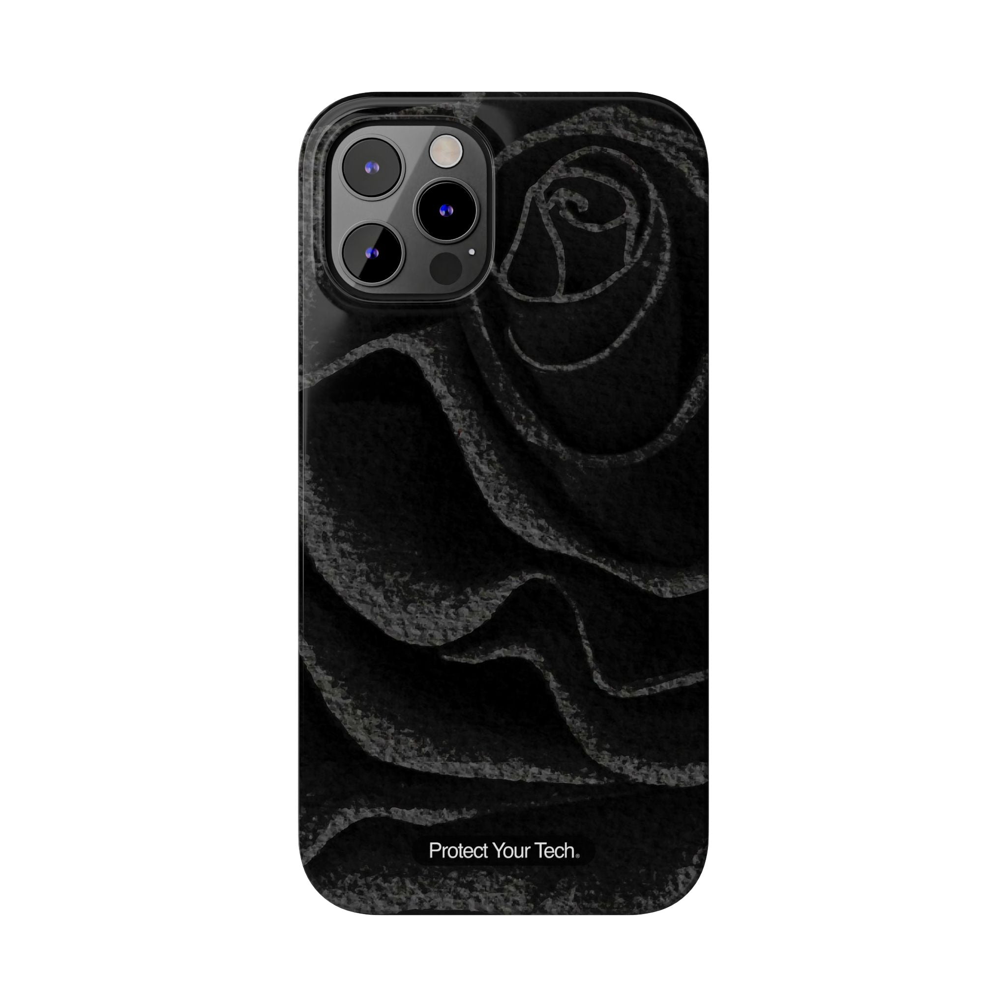 Black Rose Slim iPhone Case – Protect Your Tech Black Rose Slim iPhone Case – Protect Your Tech