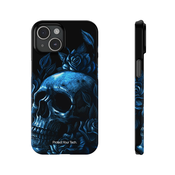 Blue Skull Slim iPhone Cases