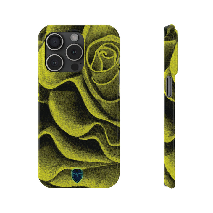 Yellow Rose Slim iPhone Cases