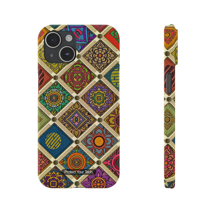 Floral Stitch Slim iPhone Case