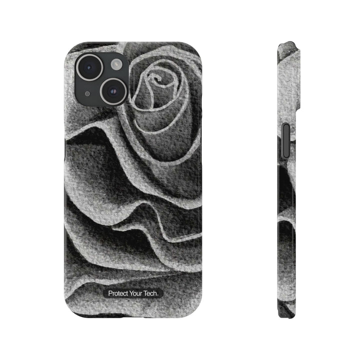 White Rose Slim iPhone Case