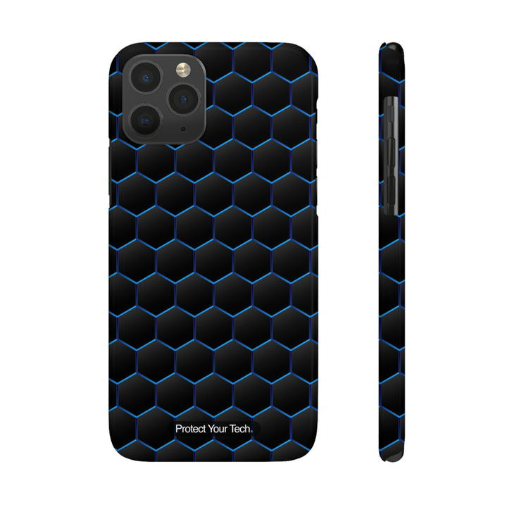 Blue Honeycomb Pattern Case-Mate Slim iPhone Case