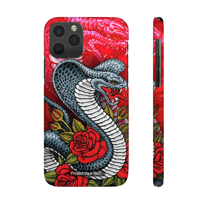 Cobra Roses Tattoo Art Case-Mate Slim iPhone Case