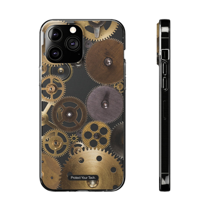 Clear Inner Clock Work Soft Phone Cases