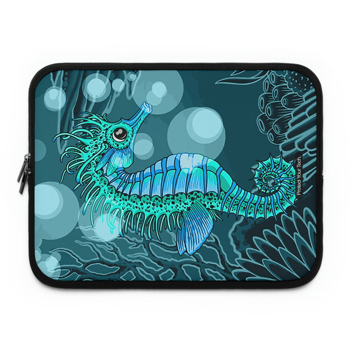 Blue Tattoo Seahorse Laptop Sleeve