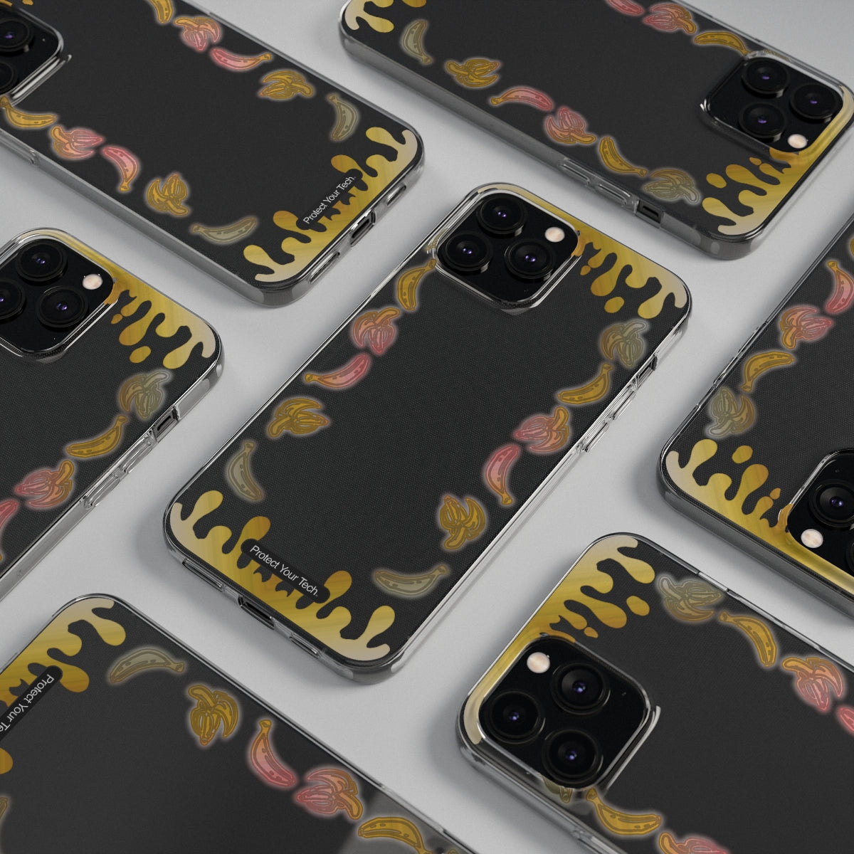 Clear Banana Split Soft Phone Cases – Protect Your Tech