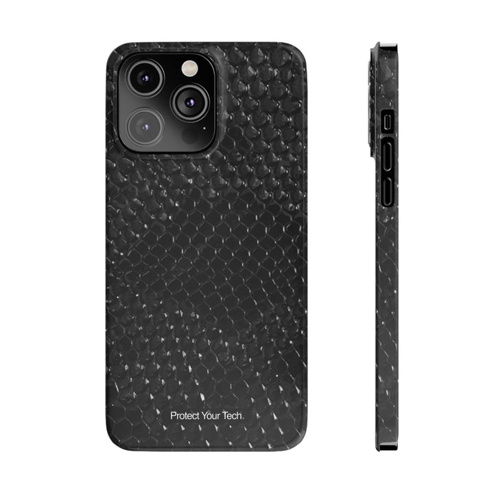 Black Scales Animal Print Pattern Case-Mate Slim iPhone Case