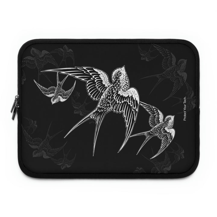 Night Swallows Dove Tattoo Art Laptop Sleeve
