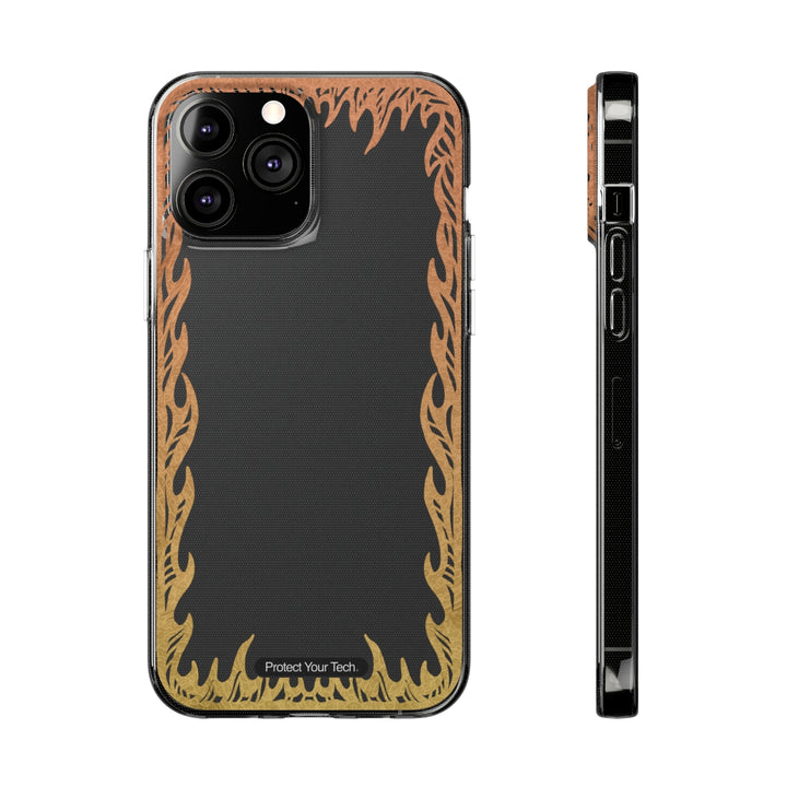 Clear Fire Soft Phone Cases