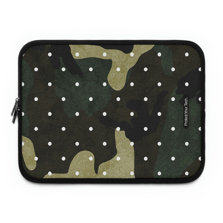 Green CamoDot Laptop Sleeve