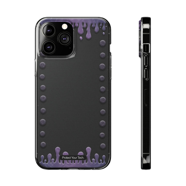 Clear Purple Drip Soft Phone Cases