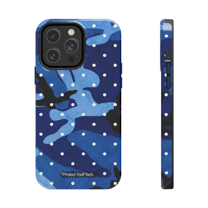 Blue CamoDot Case-Mate Tough iPhone Case