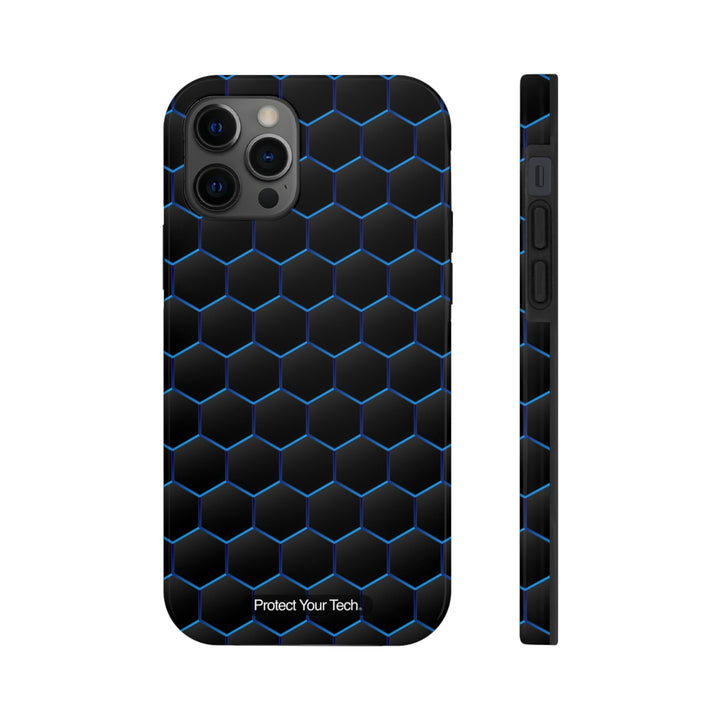 Blue Honeycomb Pattern Case-Mate Tough iPhone Case