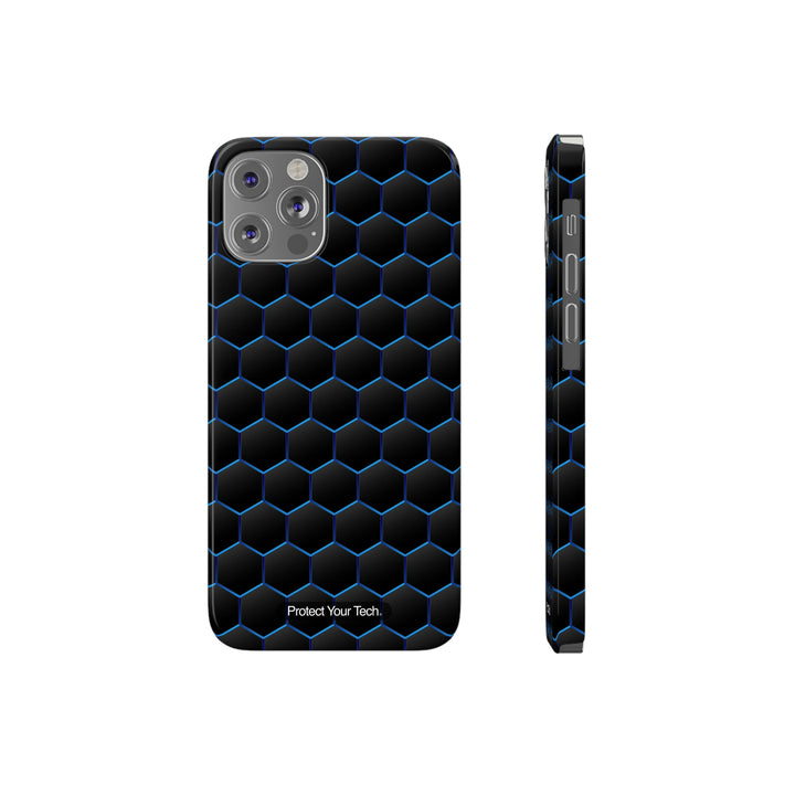 Blue Honeycomb Pattern Case-Mate Barely There iPhone Case