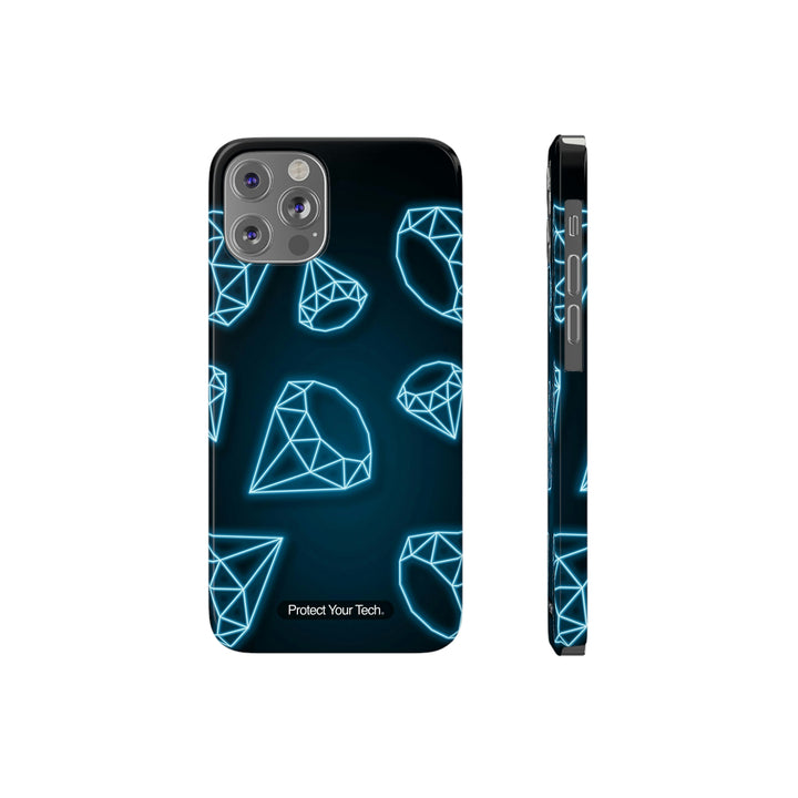 Blue Neon Diamonds Case-Mate Barely There iPhone Case