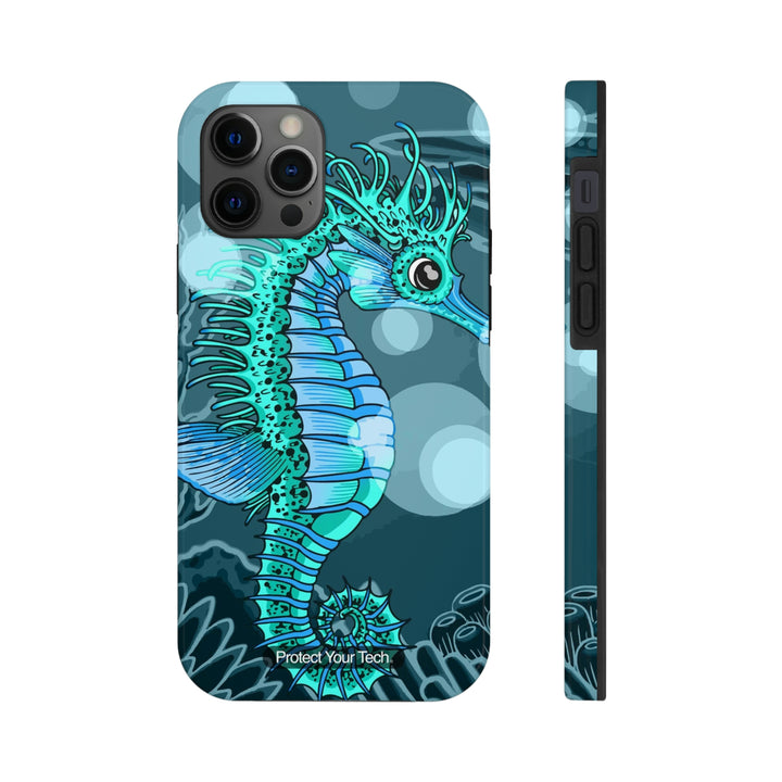 Blue Tattoo Seahorse Case-Mate Tough iPhone Case