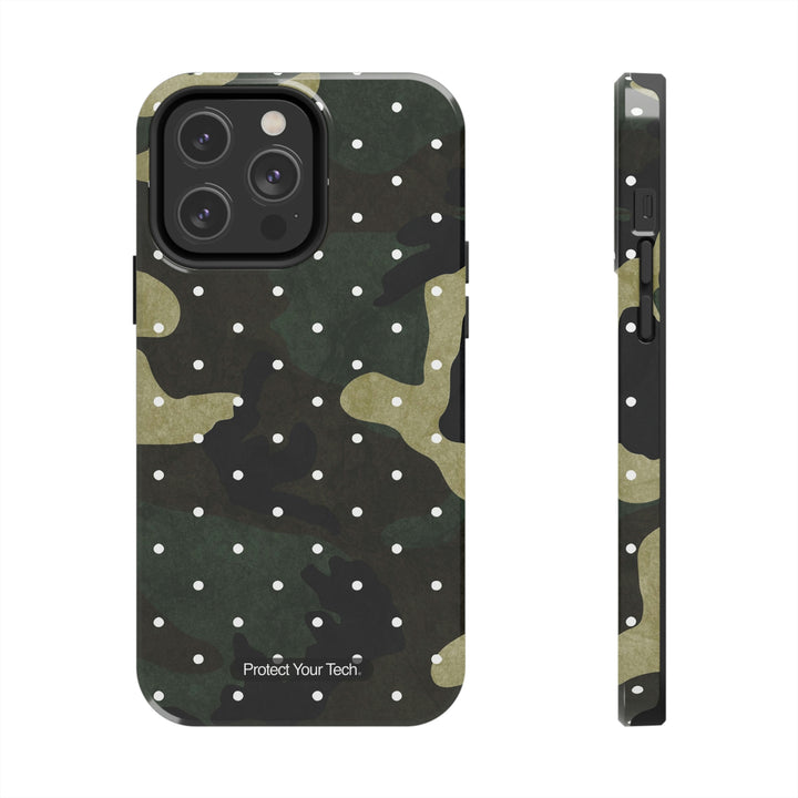 Green CamoDot Case-Mate Tough iPhone Case