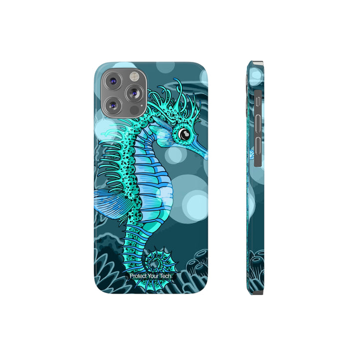 Blue Tattoo Seahorse Case-Mate Barely There iPhone Case