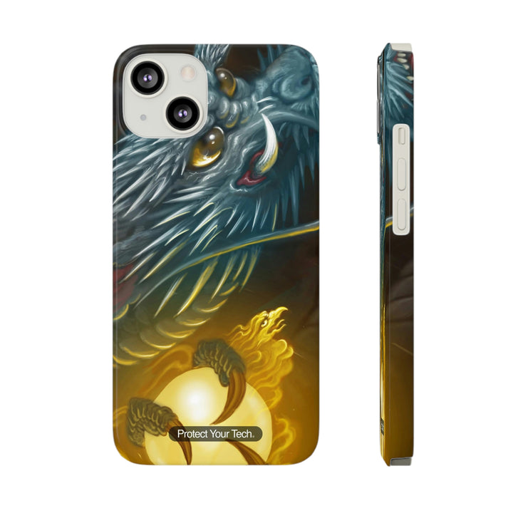 Blue Dragon Orb Case-Mate Slim iPhone Cases