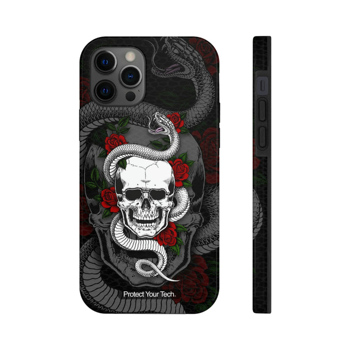 Skulls and RosesTattoo Art Case-Mate Tough iPhone Case