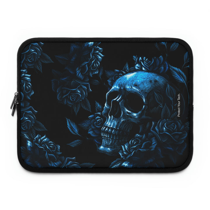 Blue Skull Tattoo Laptop Sleeve