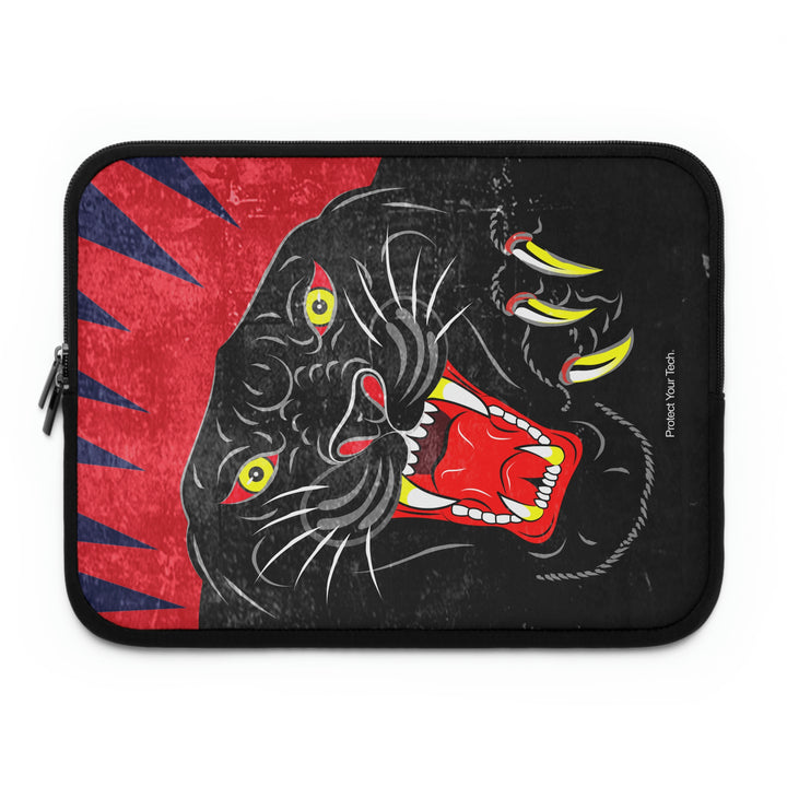 Panther Hunt Tattoo Art Laptop Sleeve